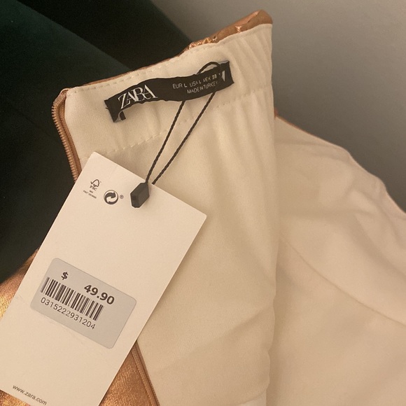 Metallic strapless jumpsuit dress - never worn-. - Picture 3 of 3